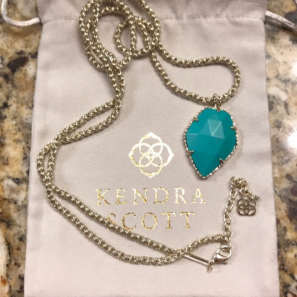 Teal Kendra Scott necklace